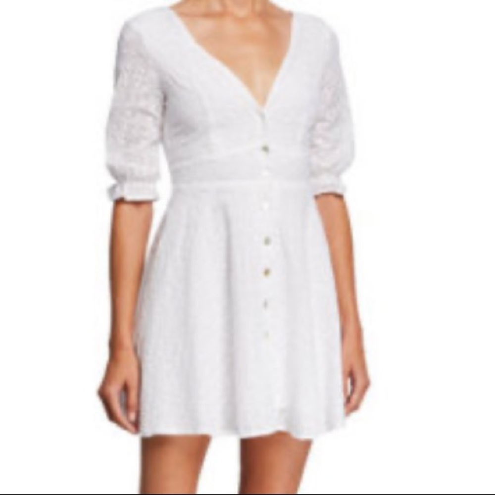 NWT! White Eyelet Dress Embroidered Size 6